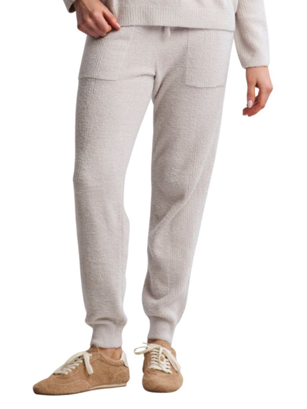 Barefoot Dreams | CozyChic Lite Rib Blocked Pant in Silver XS NWT